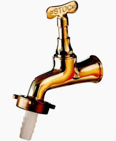 Torneira Amarela para Jardim Curta Parede DN15 1/2" 1128